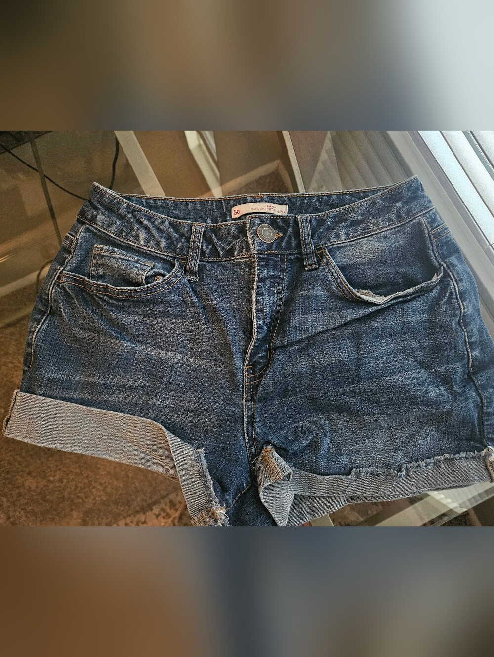 SO Curvy Shortie Jean Shorts